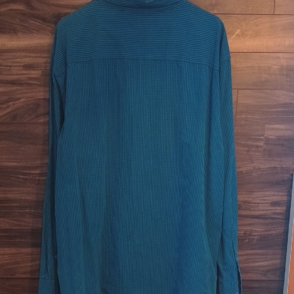 Columbia Sportswear XXL Long Sleeve Button Down Shirt Blue Checkered Cotton - Picture 5 of 6